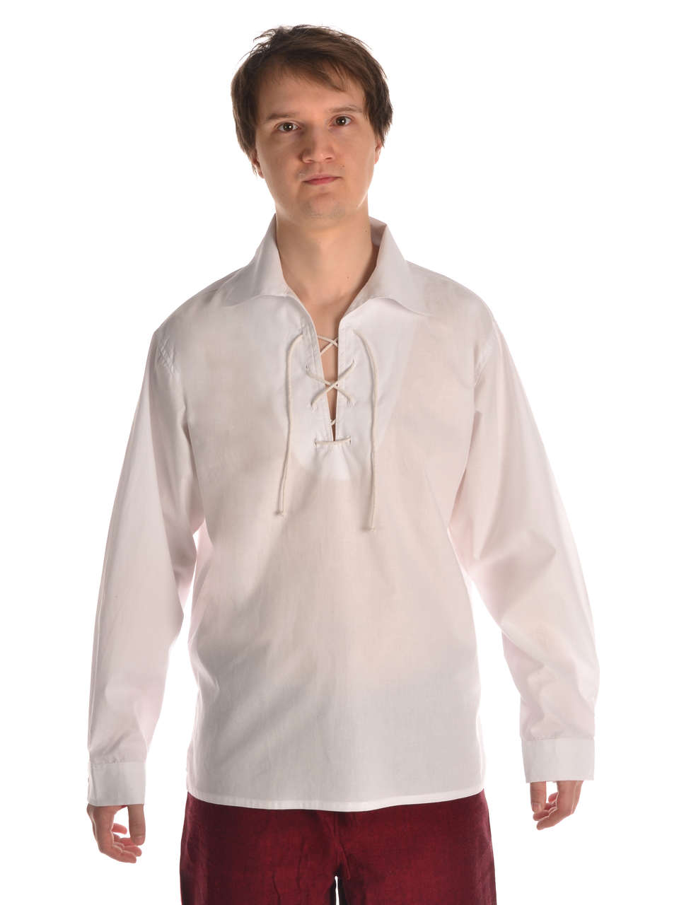 Medieval Pirate LARP Front Lacing Shirt, Natural Medieval clothing ...